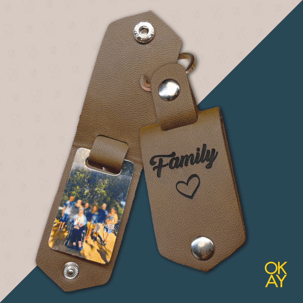 Porta-chaves Premium com Foto e Capa Personalizável